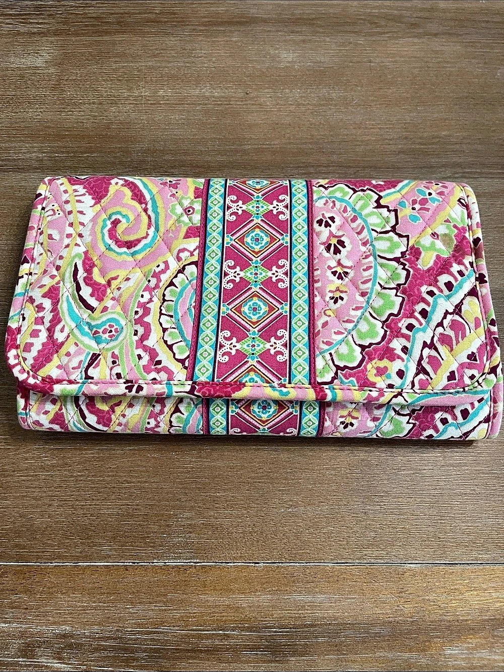 Vera Bradley CD/DVD Case in Pink & Green